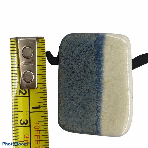 Ceramic Rectangle Earrings - Picture 3 of 3